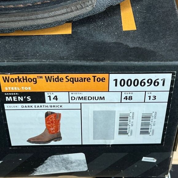 Ariat WorkHog EH Steel Toe Square Toe Boots Mens Size 14 main image 4